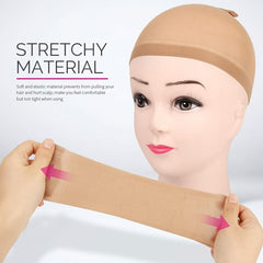 10-14pcs Breathable Stocking Wig Caps Stretchy Nylon for Women