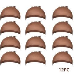 10-14pcs Breathable Stocking Wig Caps Stretchy Nylon for Women