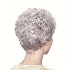 Short Straight Wig Natural Looking Synthetic Rose Net Wig