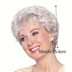 Short Straight Wig Natural Looking Synthetic Rose Net Wig