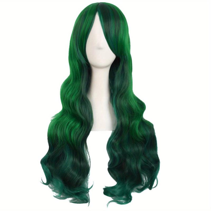 Ombre Long Curly Synthetic Wig With Bangs Fashionable For Party