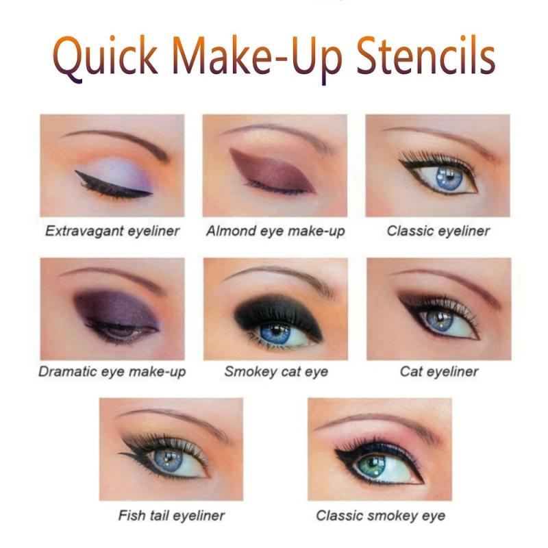 Eyeliner Eyebrow Stencils Set Quick Makeup Stencils