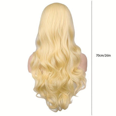 66cm Red Long Body Wave Hair Wigs for Women Synthetic Fiber Hair Wigs
