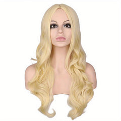 66cm Red Long Body Wave Hair Wigs for Women Synthetic Fiber Hair Wigs
