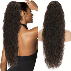 Long Curly Wavy Drawstring Ponytail Extensions Synthetic Clip In Ponytail