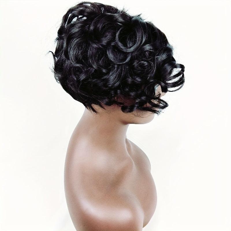 Short Afro Curly Wigs for Women Light Brown Dark Brown Daily Party