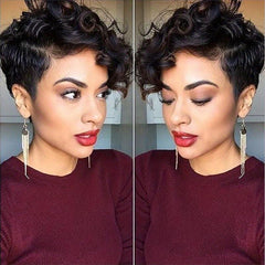 Short Afro Curly Wigs for Women Light Brown Dark Brown Daily Party