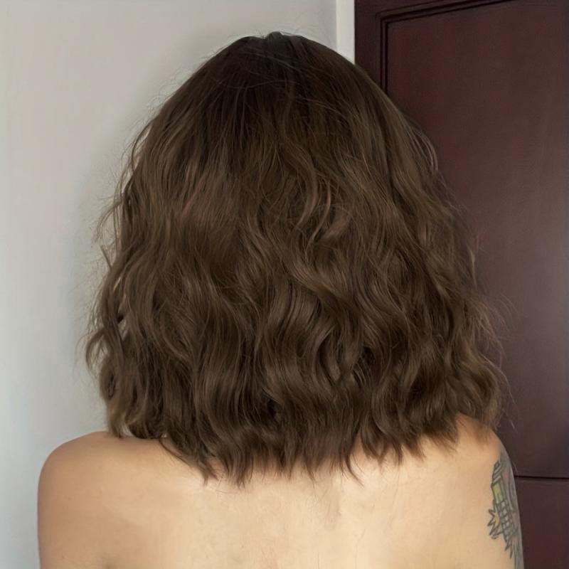 Medium Long Curly Bob Wig With Bangs for Daily Use