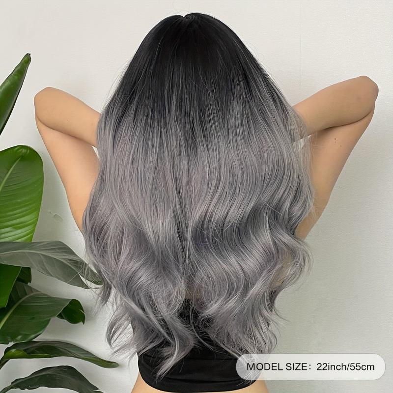 Curly Wavy Hair Wigs Dark Roots Synthetic Hair for Cosplay