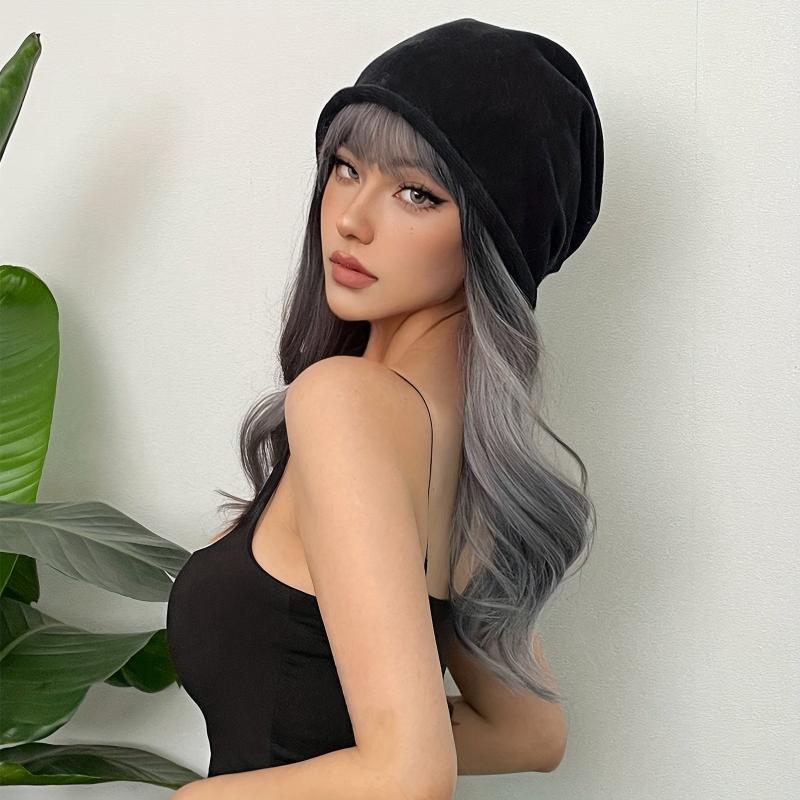 Curly Wavy Hair Wigs Dark Roots Synthetic Hair for Cosplay