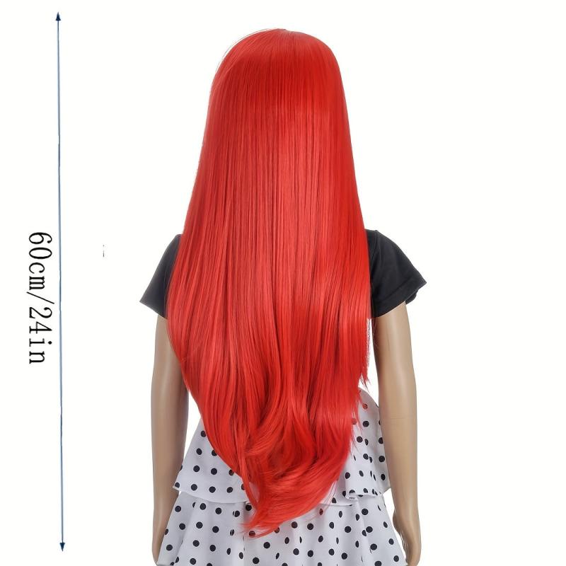 Long Straight Synthetic Wig Anime Cosplay Wig For Halloween Cosplay Party