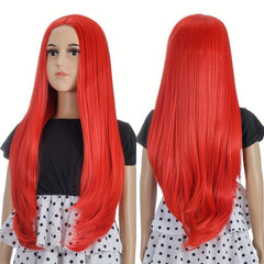 Long Straight Synthetic Wig Anime Cosplay Wig For Halloween Cosplay Party