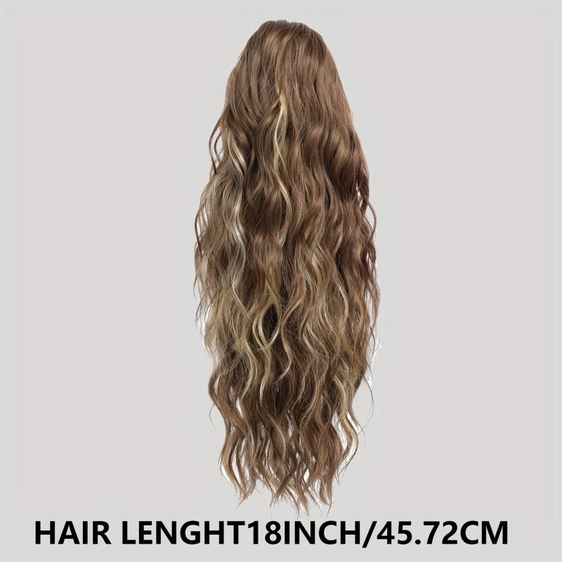 Long Curly Wavy Ponytail Extensions Natural Looking