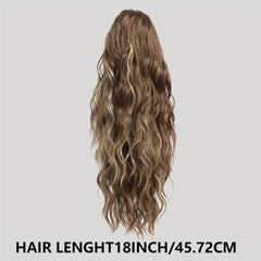 Long Curly Wavy Ponytail Extensions Natural Looking