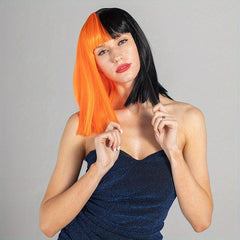 Short Bob Wigs with Hair Bangs for Women Natural Looking Synthetic Full Hair