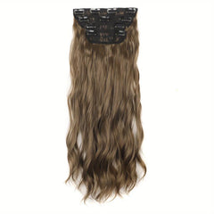 Long Curly Clip in Hair Extensions - Natural Looking Synthetic Hair Pieces