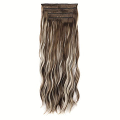 Long Curly Clip in Hair Extensions - Natural Looking Synthetic Hair Pieces