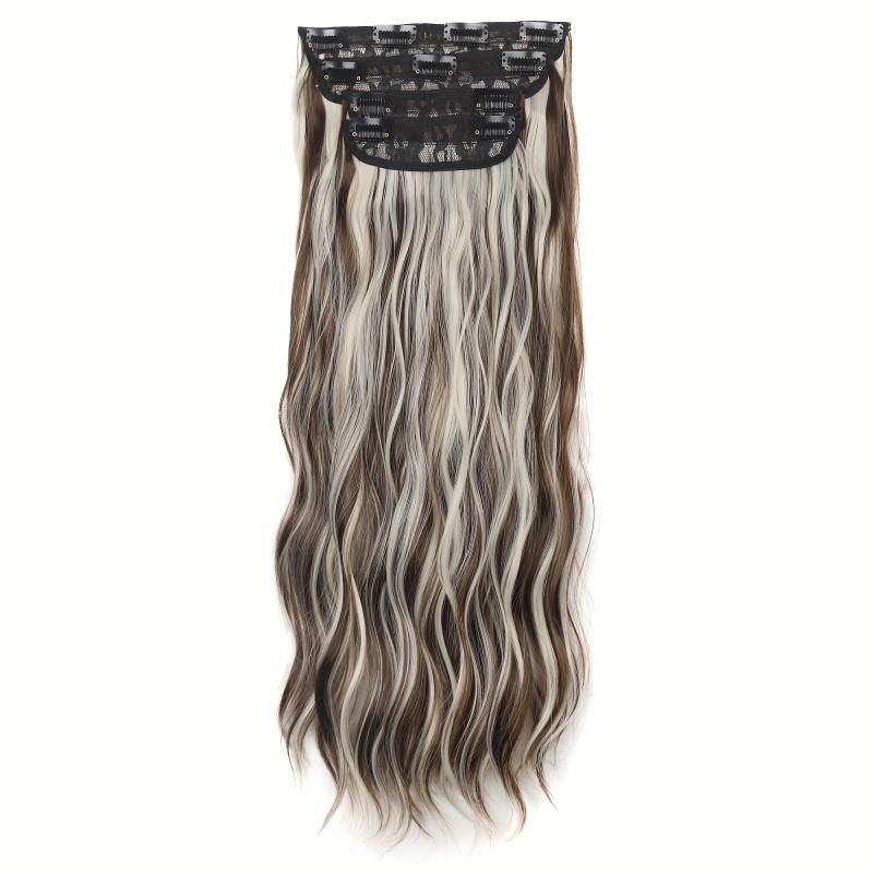 Long Curly Clip in Hair Extensions - Natural Looking Synthetic Hair Pieces