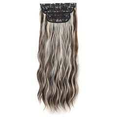 Long Curly Clip in Hair Extensions - Natural Looking Synthetic Hair Pieces
