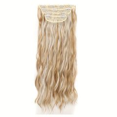 Long Curly Clip in Hair Extensions - Natural Looking Synthetic Hair Pieces