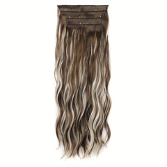 Long Curly Clip in Hair Extensions - Natural Looking Synthetic Hair Pieces