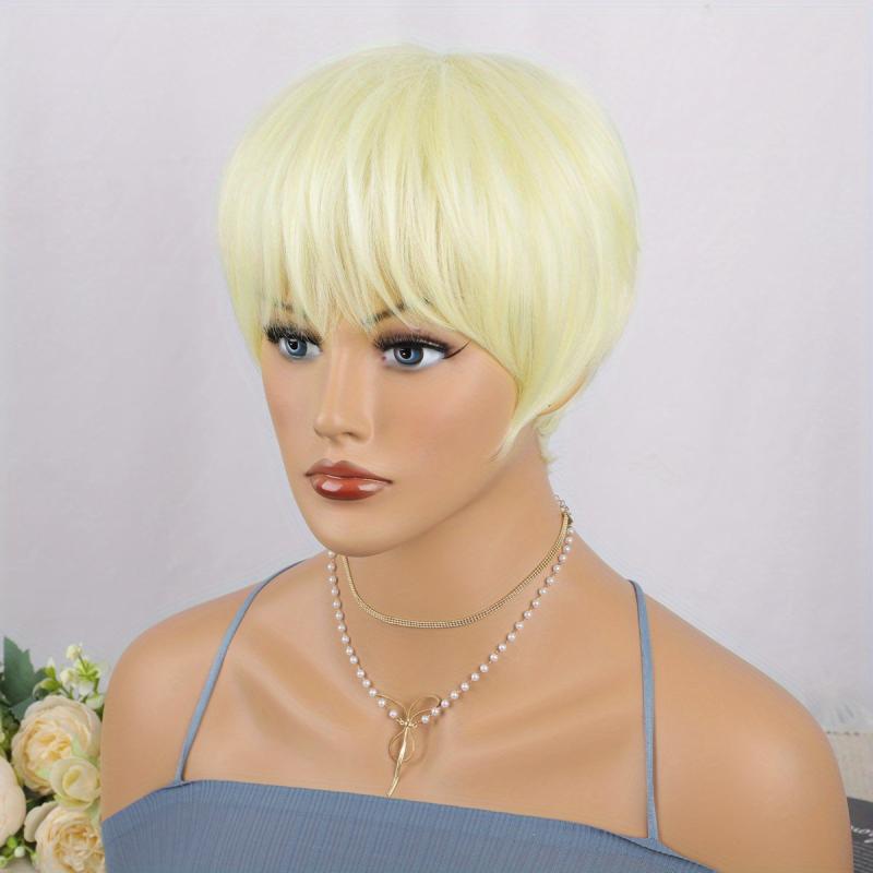 Short Straight Layered Pixie Wig