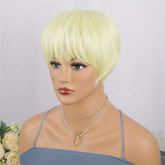 Short Straight Layered Pixie Wig