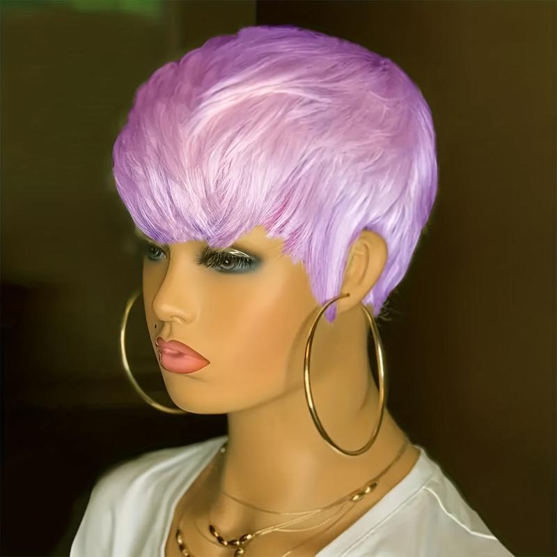 Short Straight Layered Pixie Wig