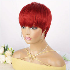 Short Straight Layered Pixie Wig