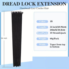 Synthetic Crochet Loc Extensions for Women 8 Cm Pre Looped Dreads