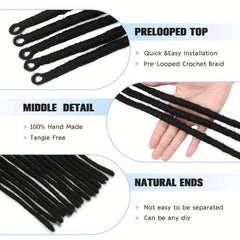 Synthetic Crochet Loc Extensions for Women 8 Cm Pre Looped Dreads