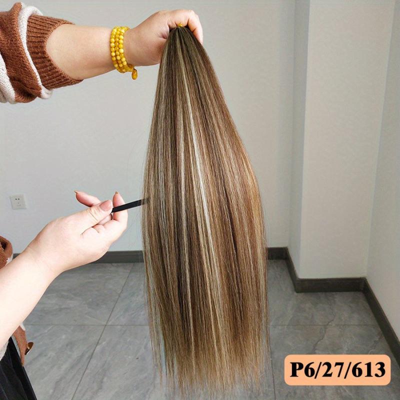 1pc Long Ombre Straight Hair Weaving Bundles Synthetic Hair Extensions