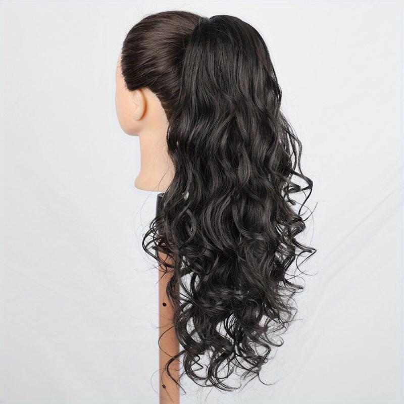 Wavy Golden Hair Drawstring Ponytail Extension - 45-72 cm
