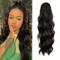 60 96 Cm Long Body Wave Ponytail Hair Extension Synthetic Wrap Around Drawstring