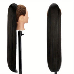 Long Straight Drawstring Ponytail Hair Extensions for Women