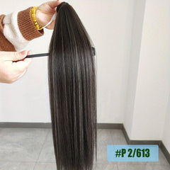 60 96 Cm Piano Straight Hair Extensions Synthetic Hair For Women Girls