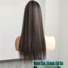 60 96 Cm Piano Straight Hair Extensions Synthetic Hair For Women Girls