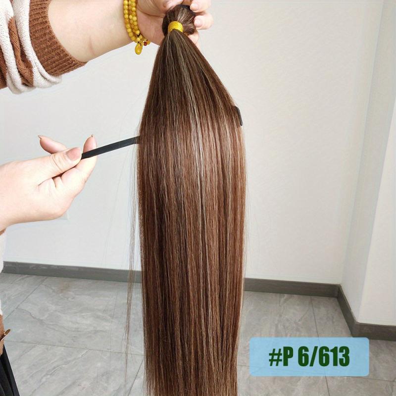 60 96 Cm Piano Straight Hair Extensions Synthetic Hair For Women Girls