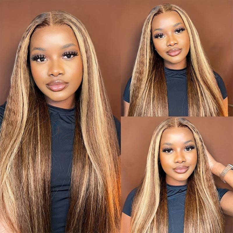 60 96 Cm Piano Straight Hair Extensions Synthetic Hair For Women Girls