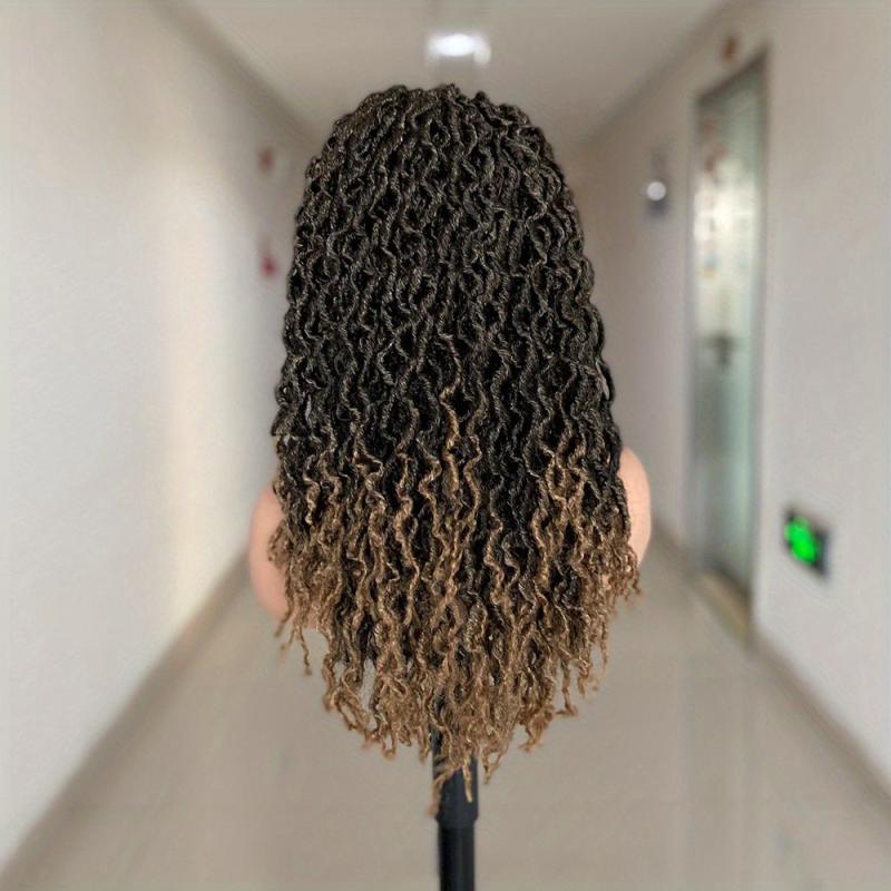 Synthetic Headband Wigs for Women Faux Locs Crochet Hair