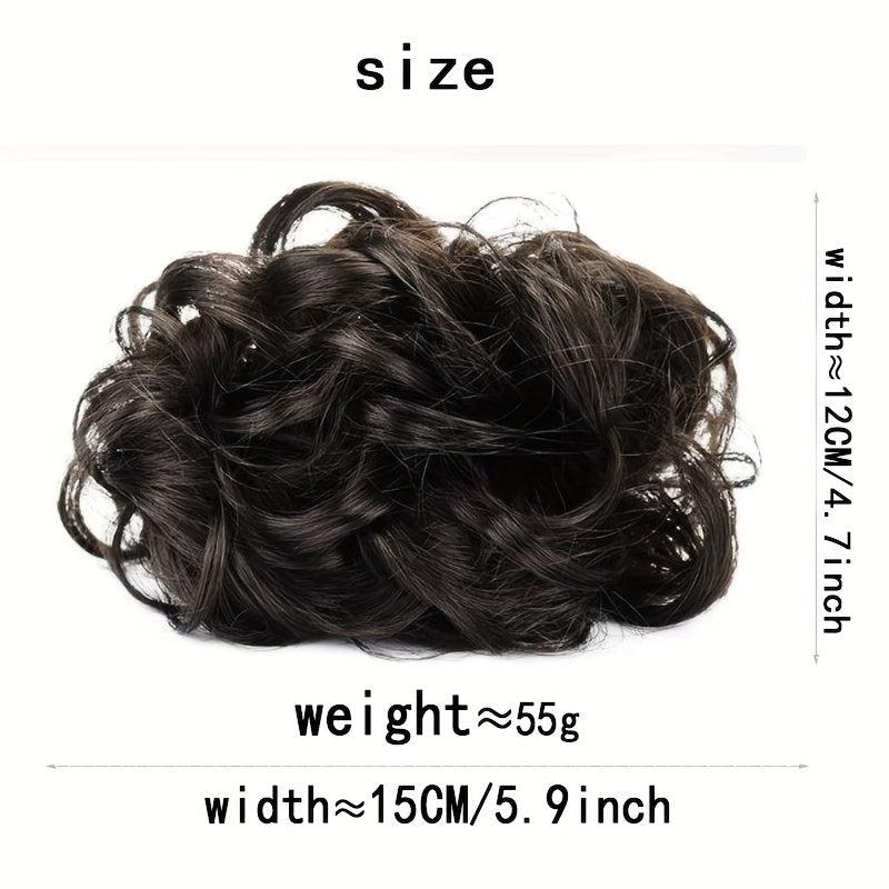 Messy Donut Hair Buns Updo Chignon Clip In Extensions