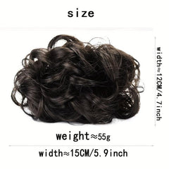 Messy Donut Hair Buns Updo Chignon Clip In Extensions