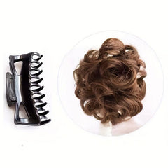 Messy Donut Hair Buns Updo Chignon Clip In Extensions