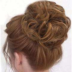 Messy Donut Hair Buns Updo Chignon Clip In Extensions
