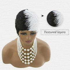 Pixie Cut Short Wig for Women Layered Hairstyles Cosplay Costume
