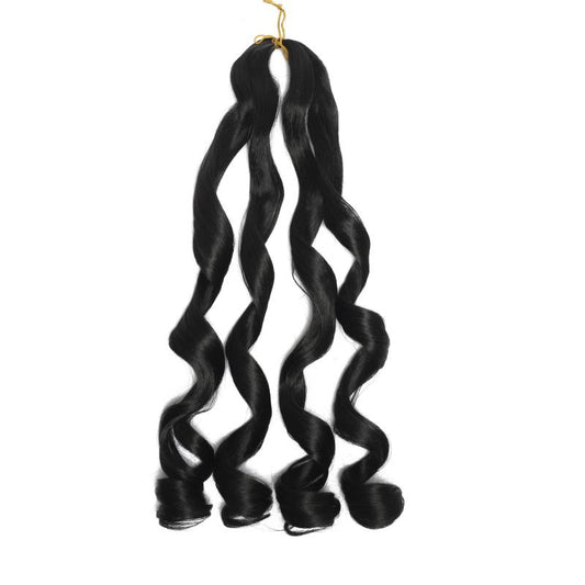 French Curly Braiding Hair Extensions 60-96cm Loose Wave Spiral Crochet Hair