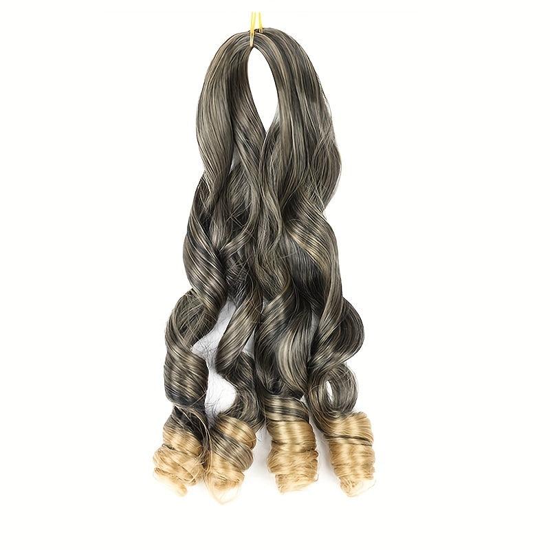 French Curling Hair Pre stretched Hair Loose Wave Braided Hair Ombre 2 tone