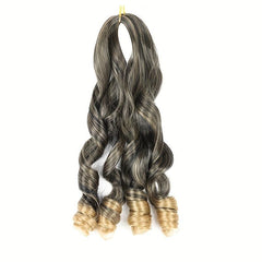 French Curling Hair Pre stretched Hair Loose Wave Braided Hair Ombre 2 tone