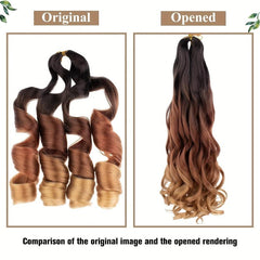 French Curling Hair Pre stretched Hair Loose Wave Braided Hair Ombre 2 tone