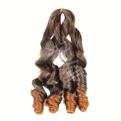 French Curling Hair Pre stretched Hair Loose Wave Braided Hair Ombre 2 tone